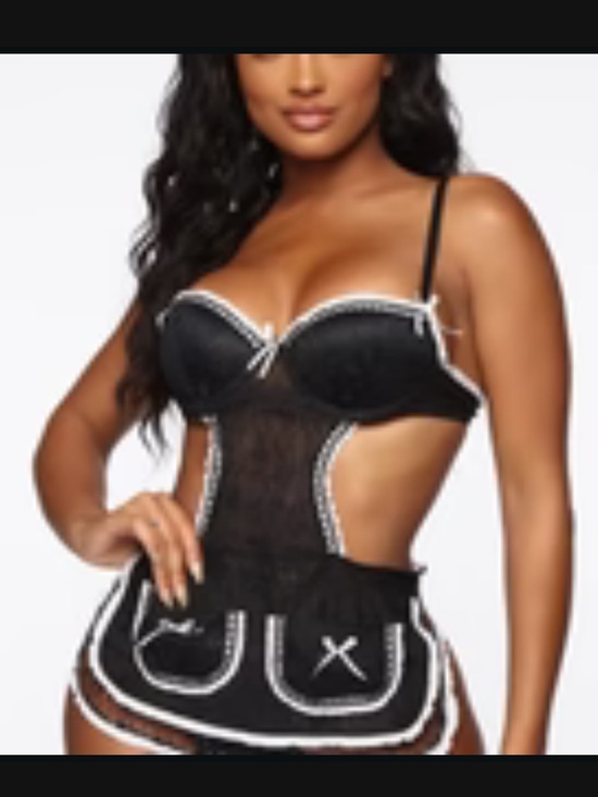 Fashion Nova Other - 🏷️NWT Lace Maid Costume Black & White Set size 3x